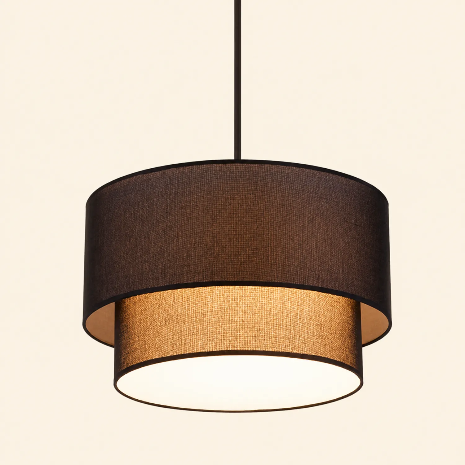 Renée Minimalistisch Pendelleuchte aus Textil, 3 Farben, ∅40CM - Lumpaz