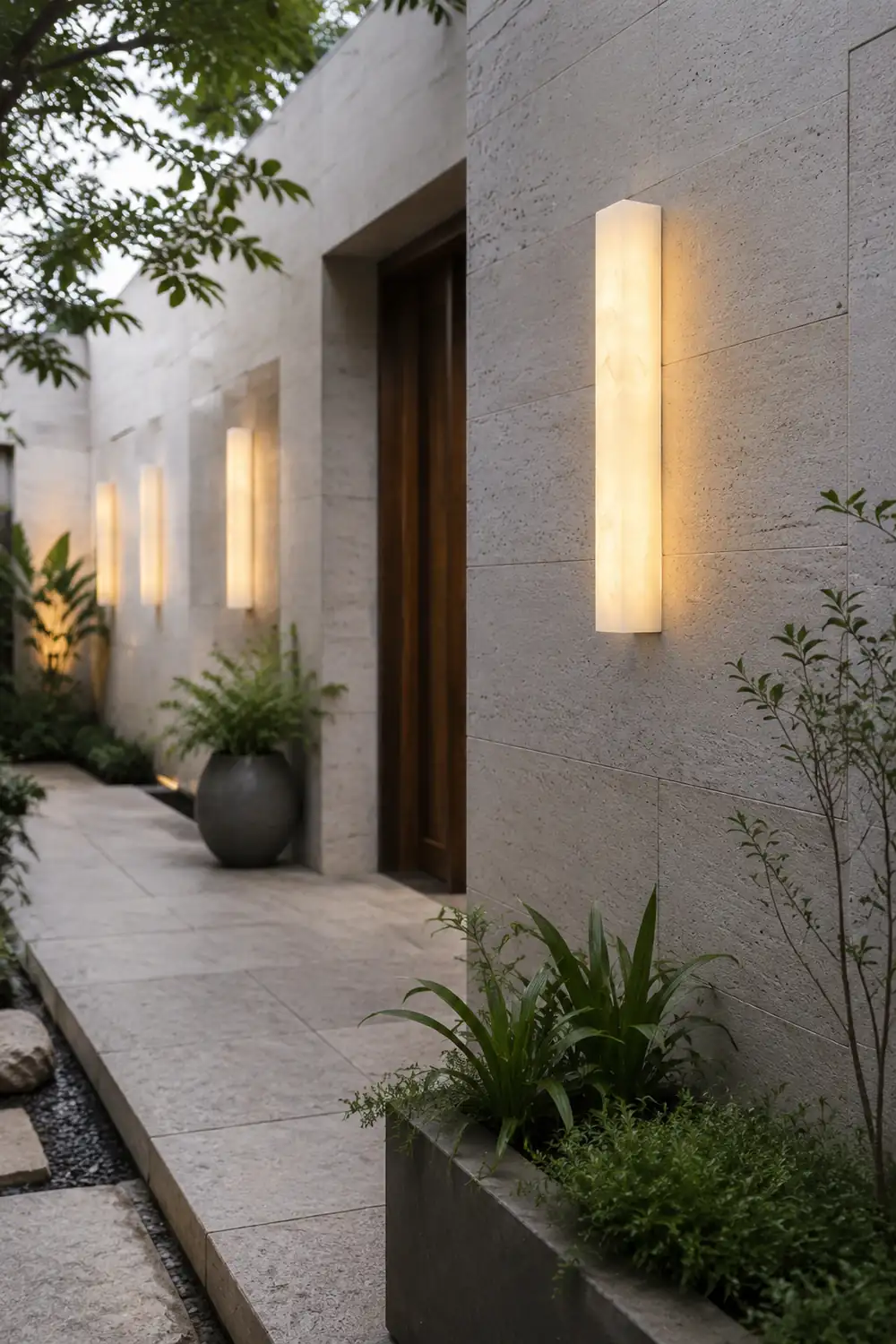 Edge Minimalistisch Außenwandleuchte Weiß - Lumpaz
