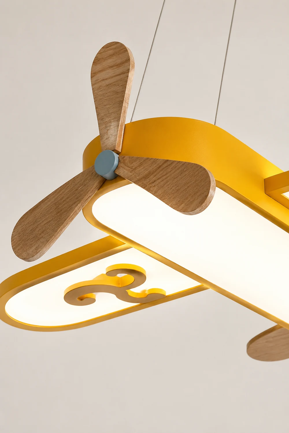 Minori Pendelleuchte Flugzeugform, 2 Farben, 55/67CM Lang - Lumpaz
