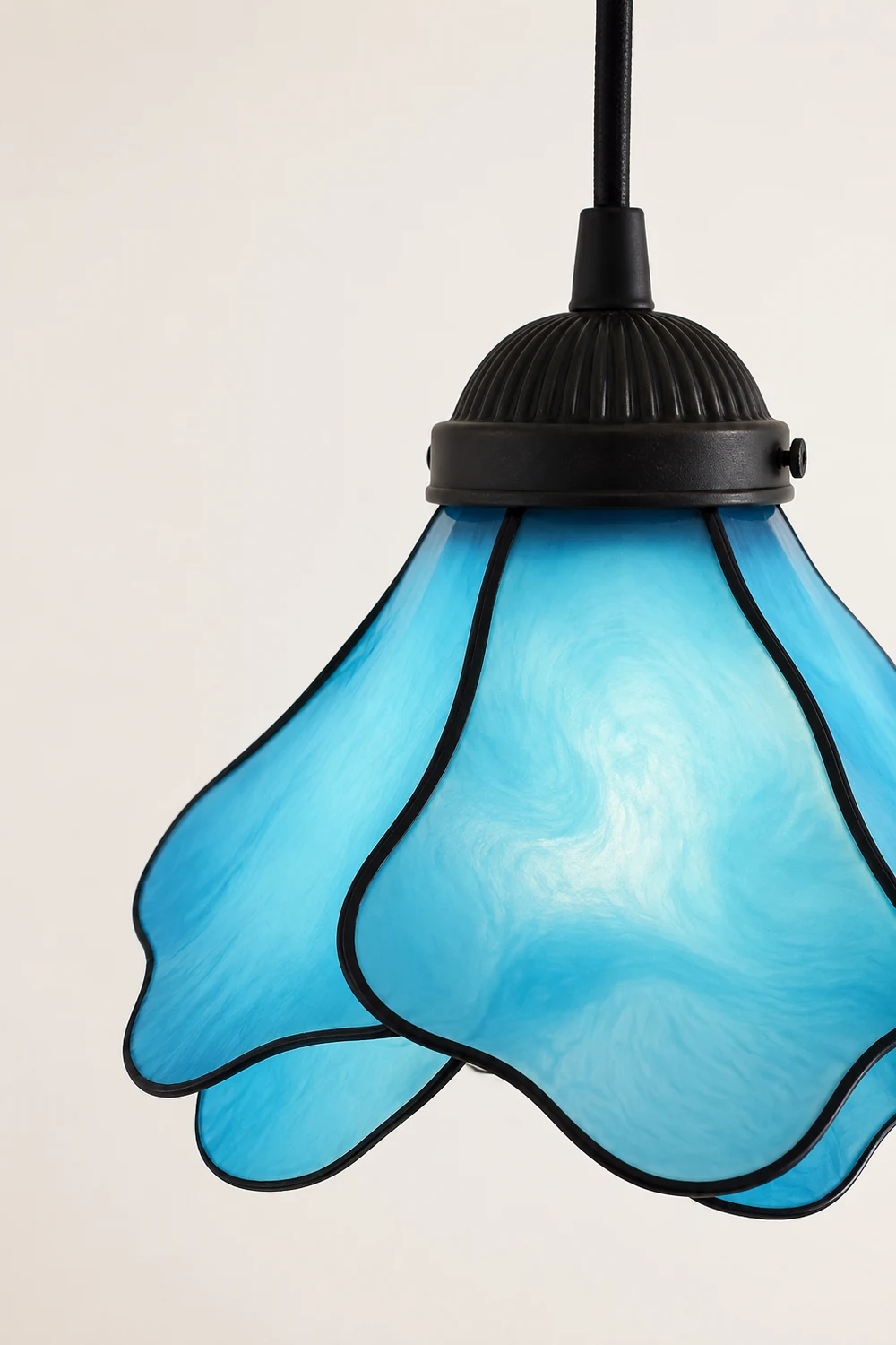 Félicie Pendelleuchte Blumenform aus Glas, 4 Farben, 1/3-flammig - Lumpaz