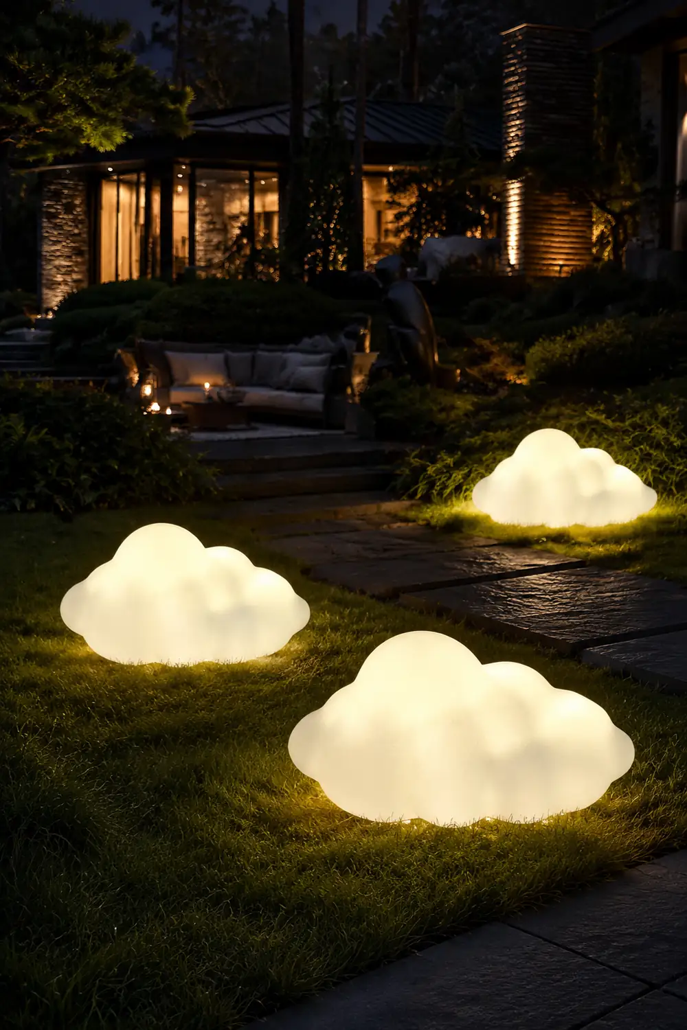 Minori Außenleuchte Wolke, Wiederaufladbar, 30CM/55CM/60CM/90CM/120CM/180CM Lang - Lumpaz
