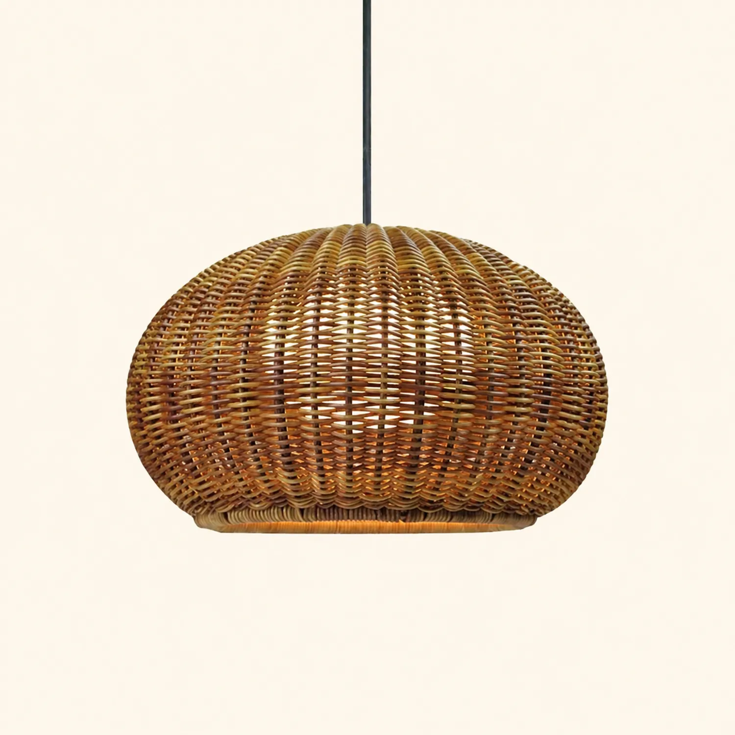 Ritta Außenpendelleuchte, Metall & Rattan, 2 Farben, ∅40/60CM - Lumpaz