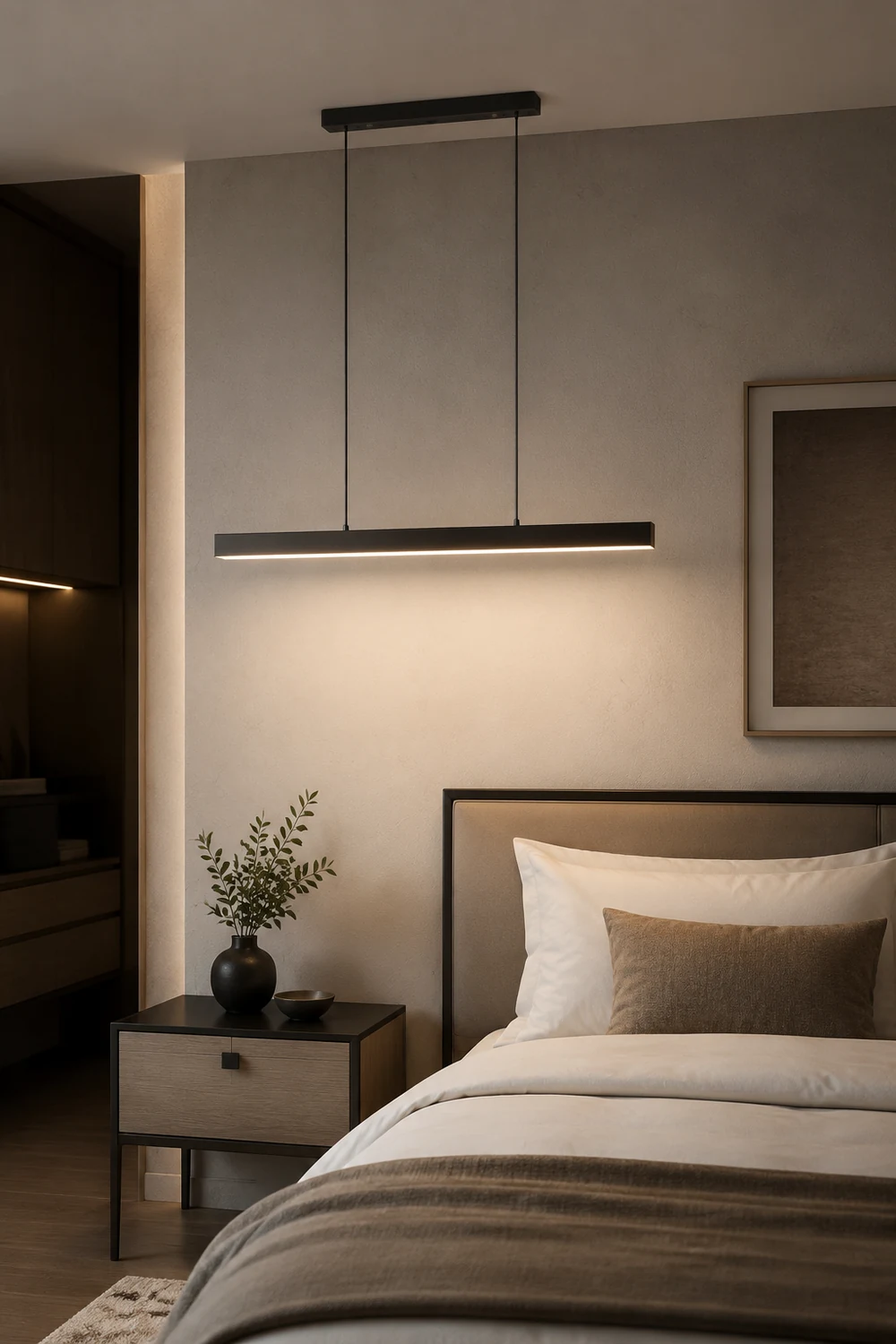 Edge Moderne einfache lineare LED Pendelleuchte, L 80/150CM - Lumpaz