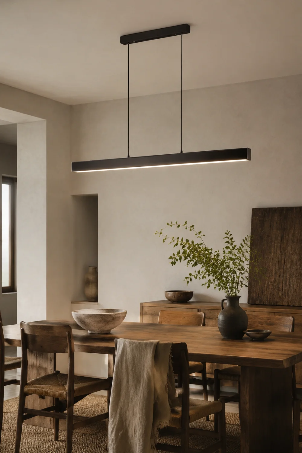 Edge Moderne einfache lineare LED Pendelleuchte, L 80/150CM - Lumpaz