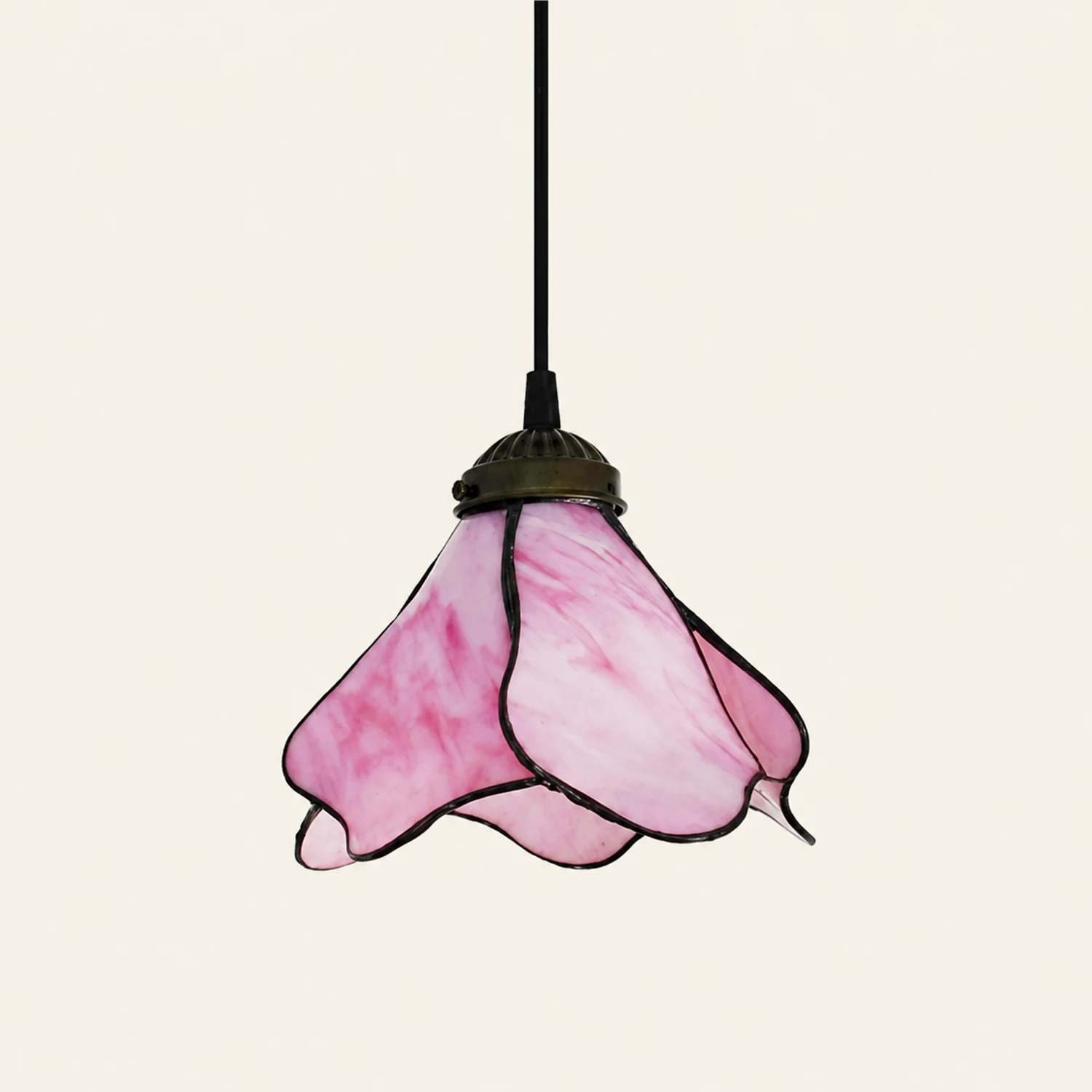 Félicie Pendelleuchte Blumenform aus Glas, 4 Farben, 1/3-flammig - Lumpaz