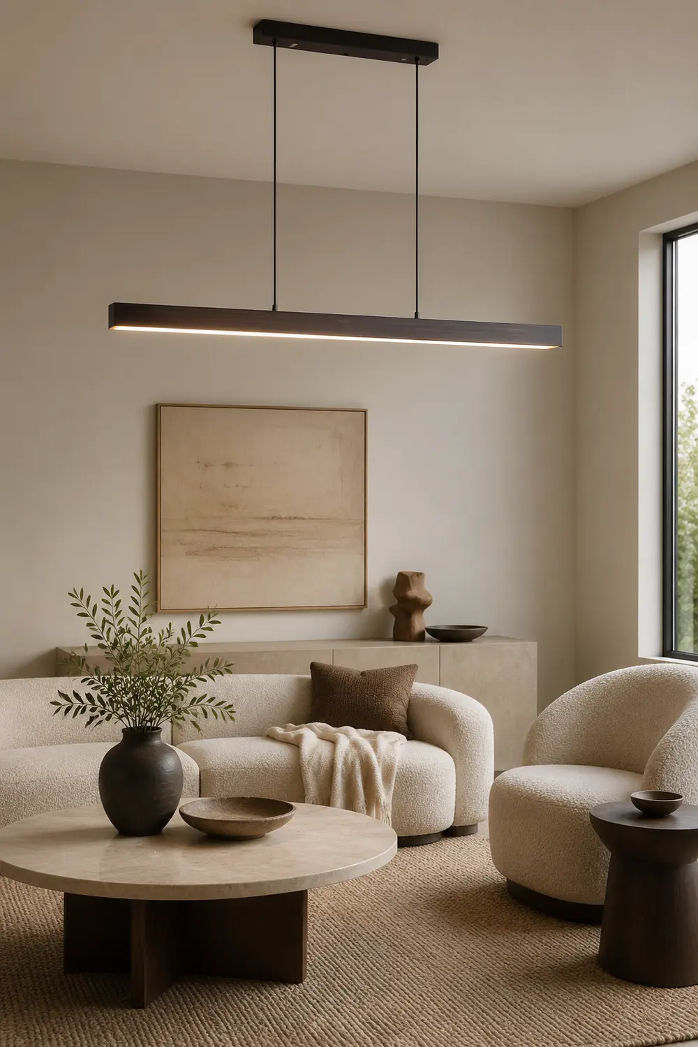Edge Moderne einfache lineare LED Pendelleuchte, L 80/150CM - Lumpaz
