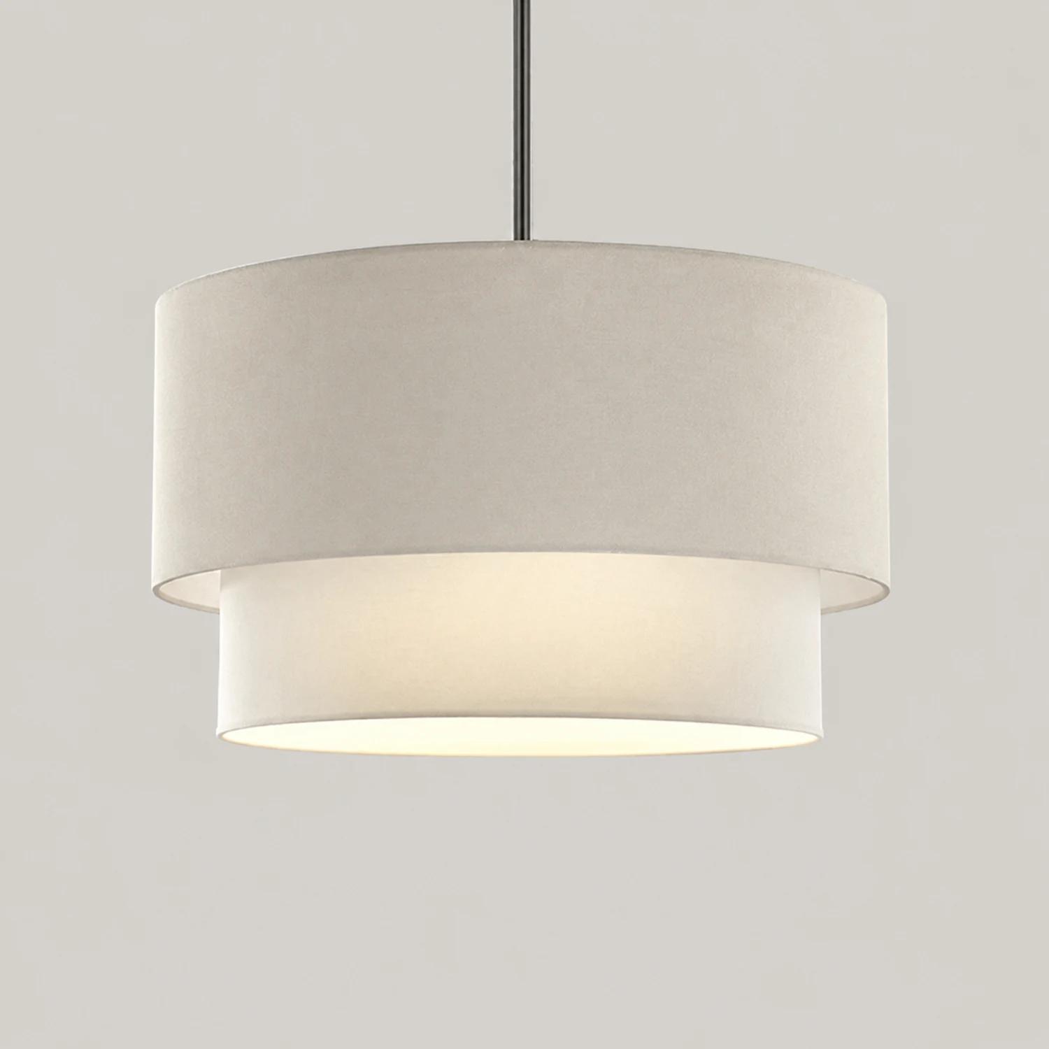 Renée Minimalistisch Pendelleuchte aus Textil, 3 Farben, ∅40CM - Lumpaz