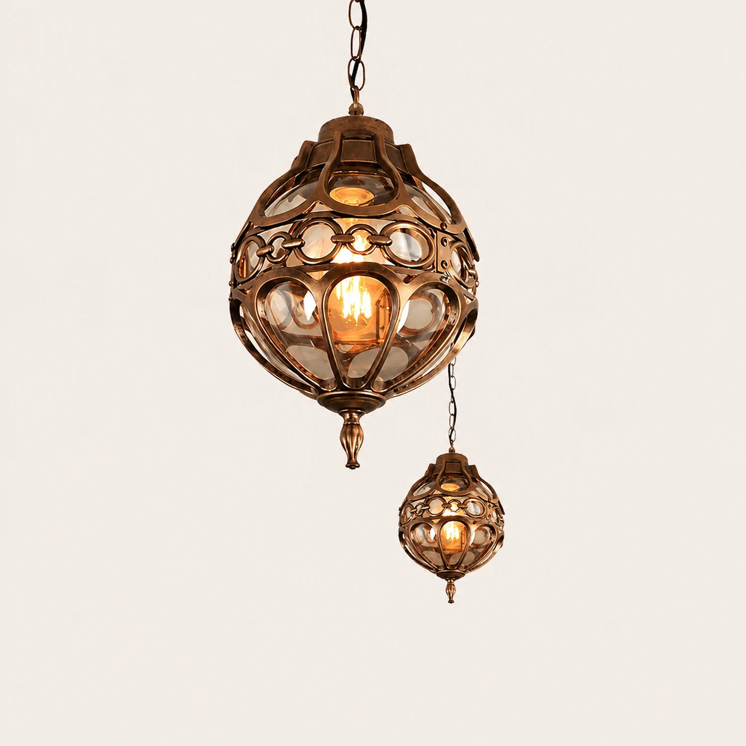 Alessio Vintage Pendelleuchte, Schwarz/Bronze, ∅18/23CM - Lumpaz