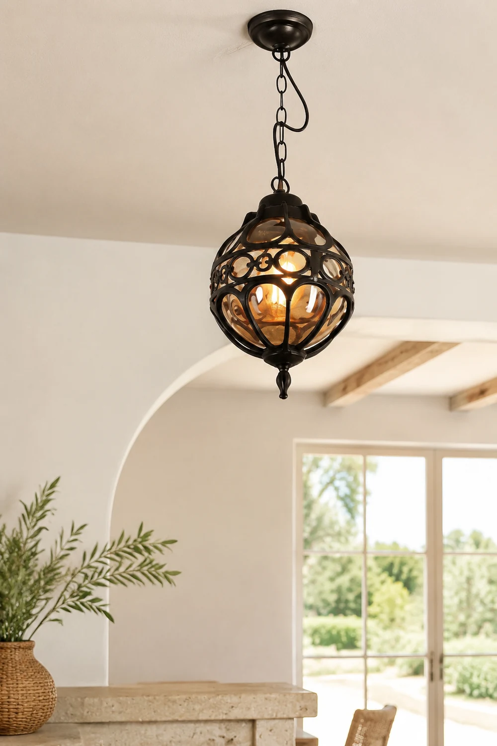 Alessio Vintage Pendelleuchte, Schwarz/Bronze, ∅18/23CM - Lumpaz