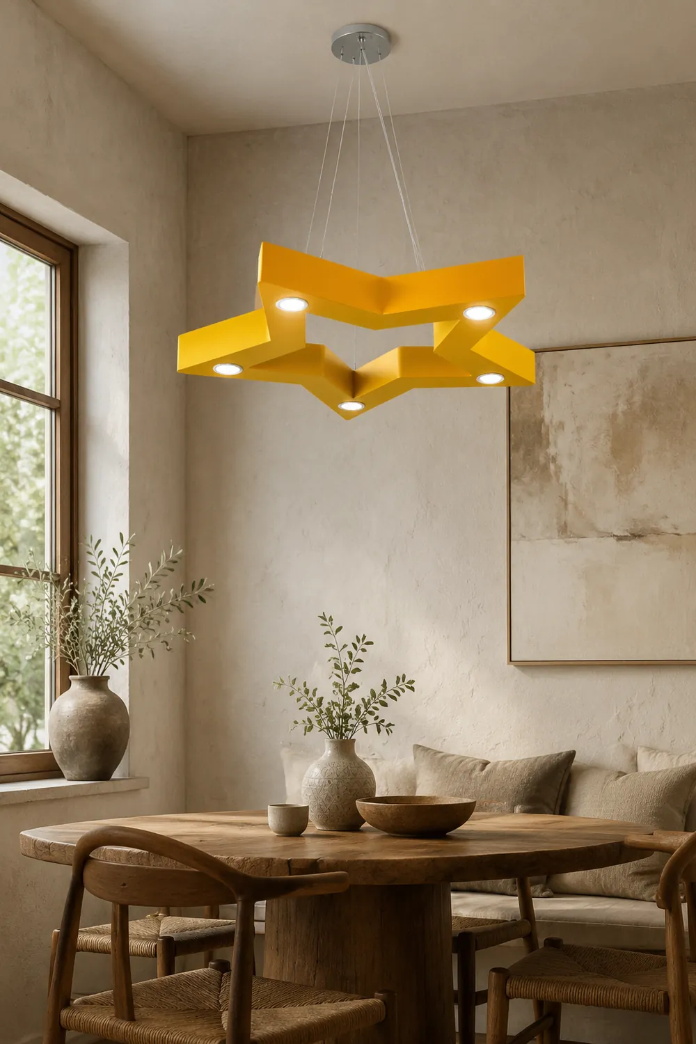 Minori Pendelleuchte Sterndesign, 4 Farben, 60CM Lang - Lumpaz