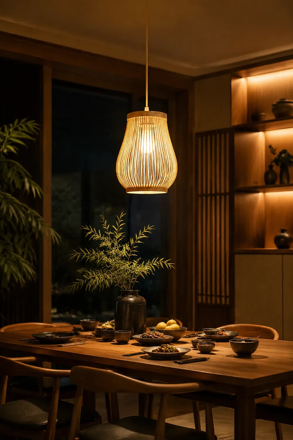 Muto Pendelleuchte Bambus, ∅18CM/20CM - Lumpaz