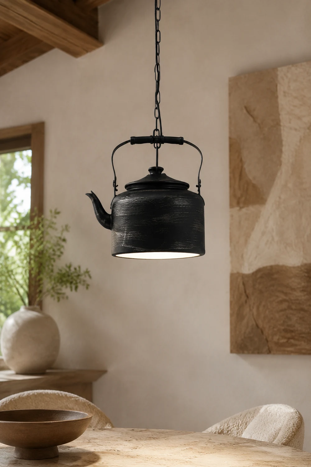 Alessio Vintage Pendelleuchte Kannendesign, 3 Farben, 28CM Lang - Lumpaz