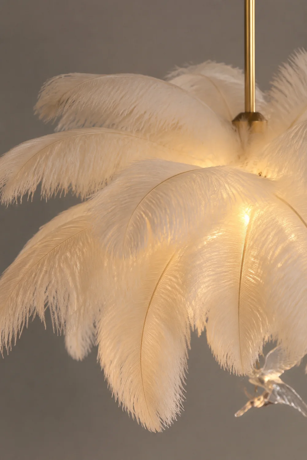 O'Moore  Kronleuchter Straußenfeder Vögel, 2 Stile, ∅56CM/60CM/65CM - Lumpaz