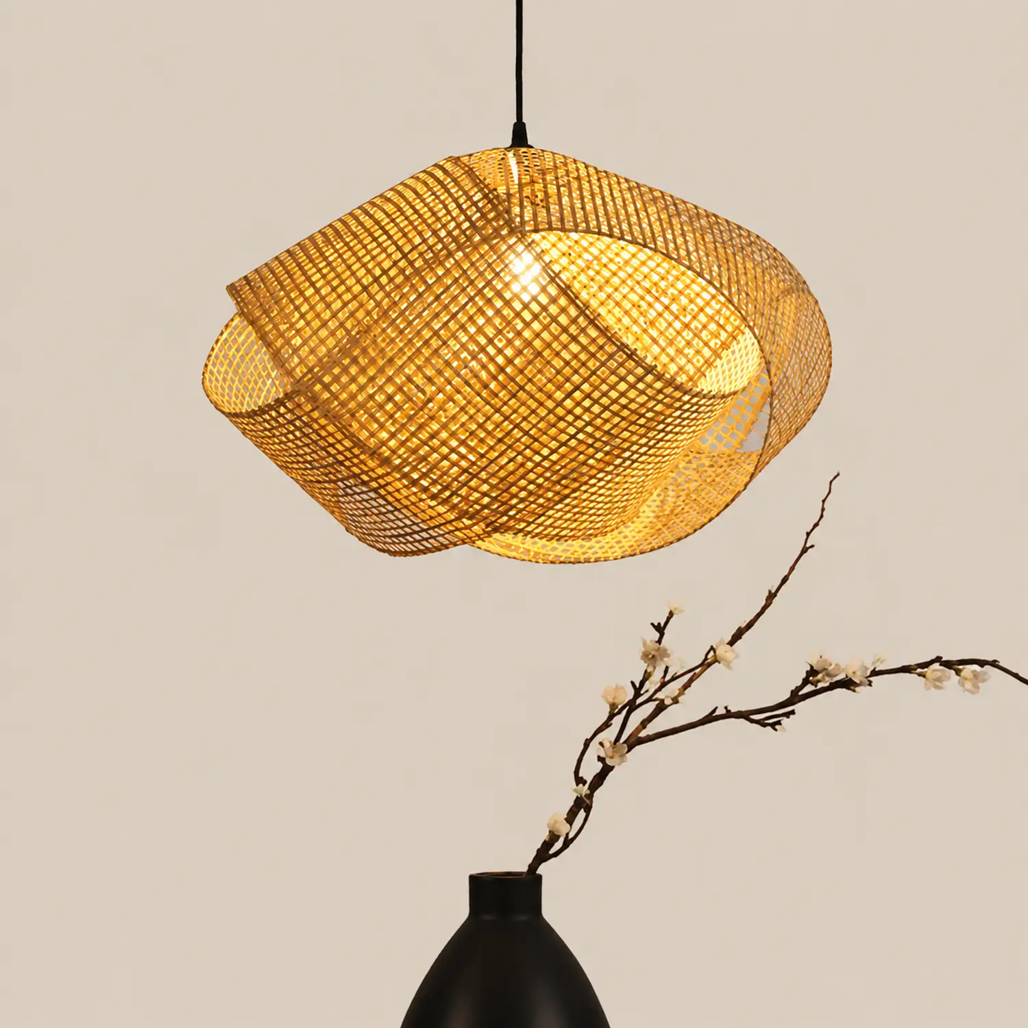 Ritta Pendelleuchte, Verdrehten Form, ∅41/50CM - Lumpaz