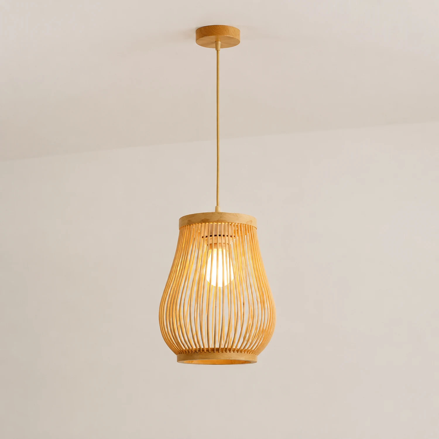 Muto Pendelleuchte Bambus, ∅18CM/20CM - Lumpaz
