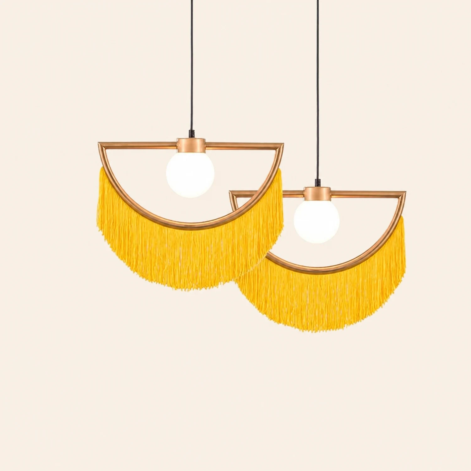 Minori Halbrund Pendelleuchte, 4 Farben, 38/60CM Lang - Lumpaz