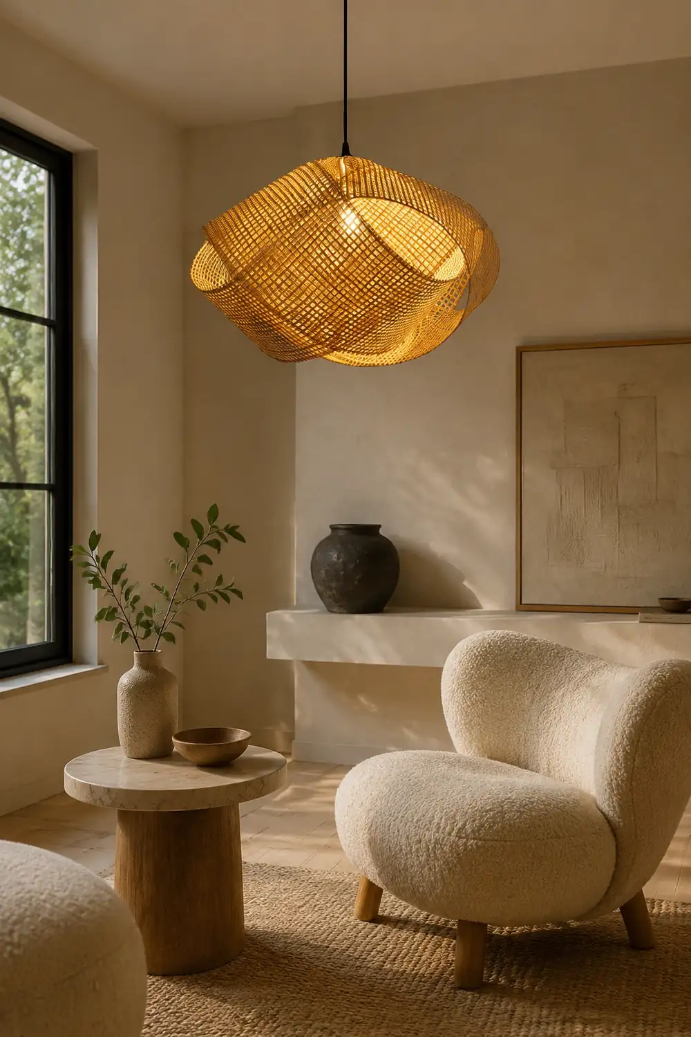 Ritta Pendelleuchte, Verdrehten Form, ∅41/50CM - Lumpaz