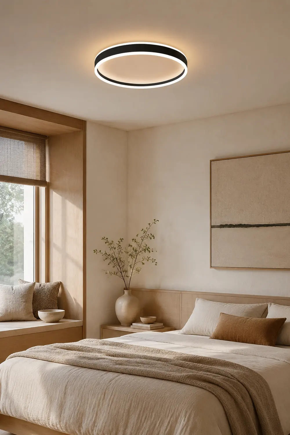 Quinn Deckenleuchte Ring, Minimalistisch, 2 Farben, ∅40CM/50CM - Lumpaz