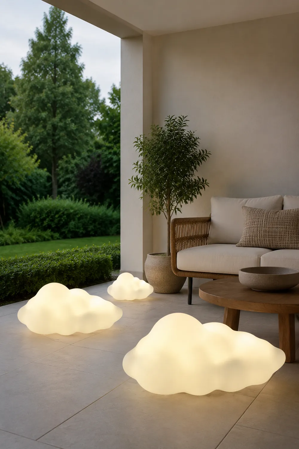 Minori Außenleuchte Wolke, Wiederaufladbar, 30CM/55CM/60CM/90CM/120CM/180CM Lang - Lumpaz