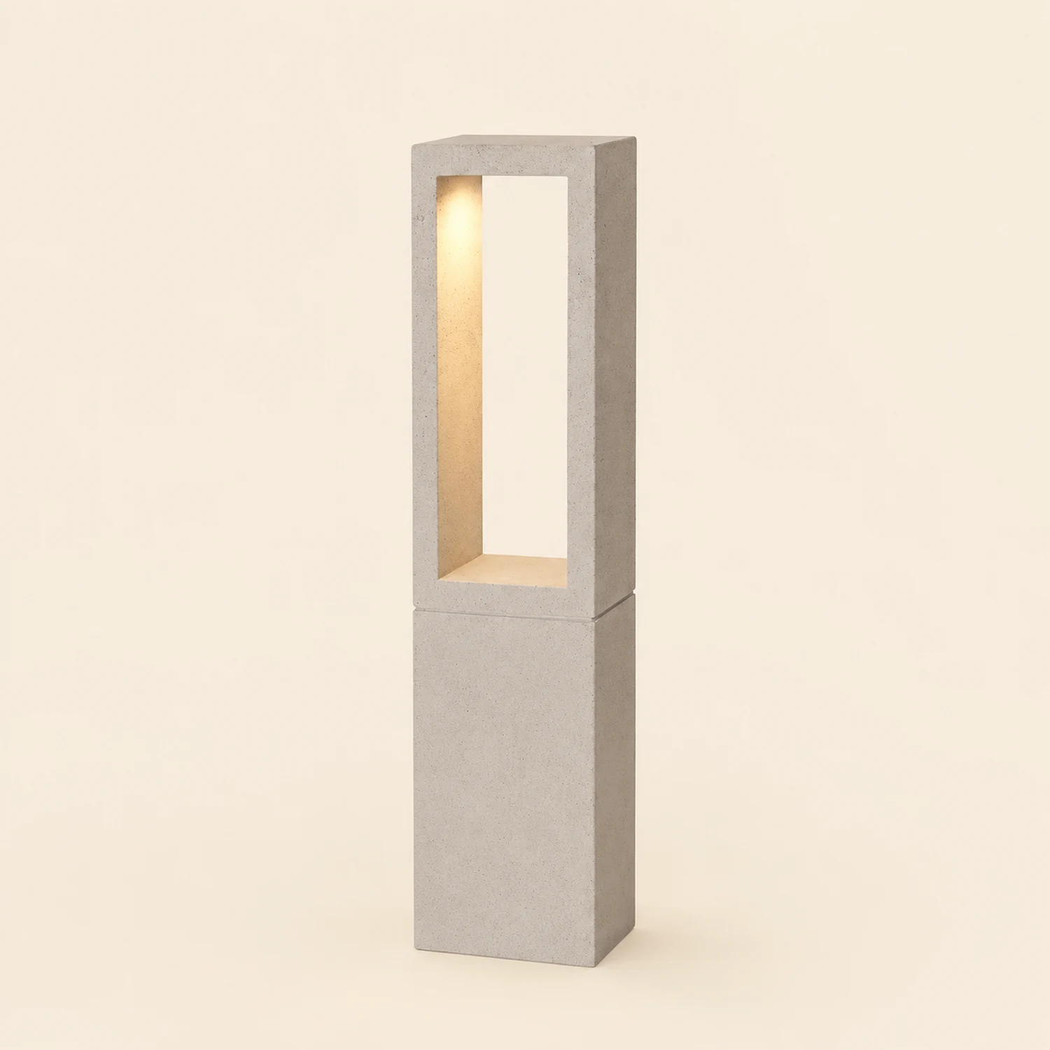 Pena Minimalistisch Außen-Pollerleuchte Grau, Metall & Aluminium, 25CM Lang - Lumpaz