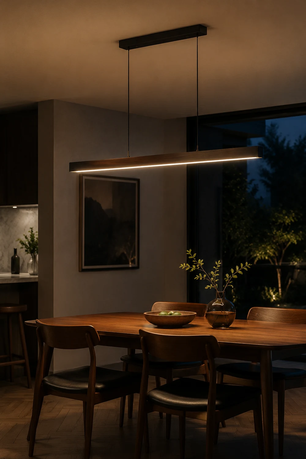 Edge Moderne einfache lineare LED Pendelleuchte, L 80/150CM - Lumpaz