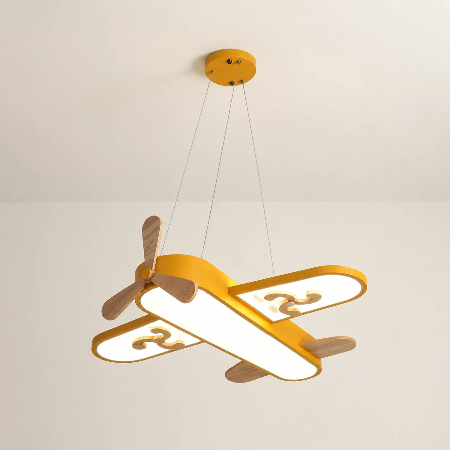 Minori Pendelleuchte Flugzeugform, 2 Farben, 55/67CM Lang - Lumpaz