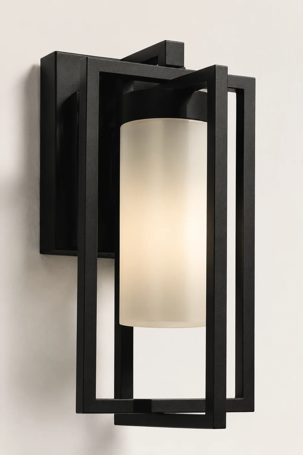 Orr Außenwandleuchte Schwarz, Rechteckig, Metall, 57CM Lang - Lumpaz