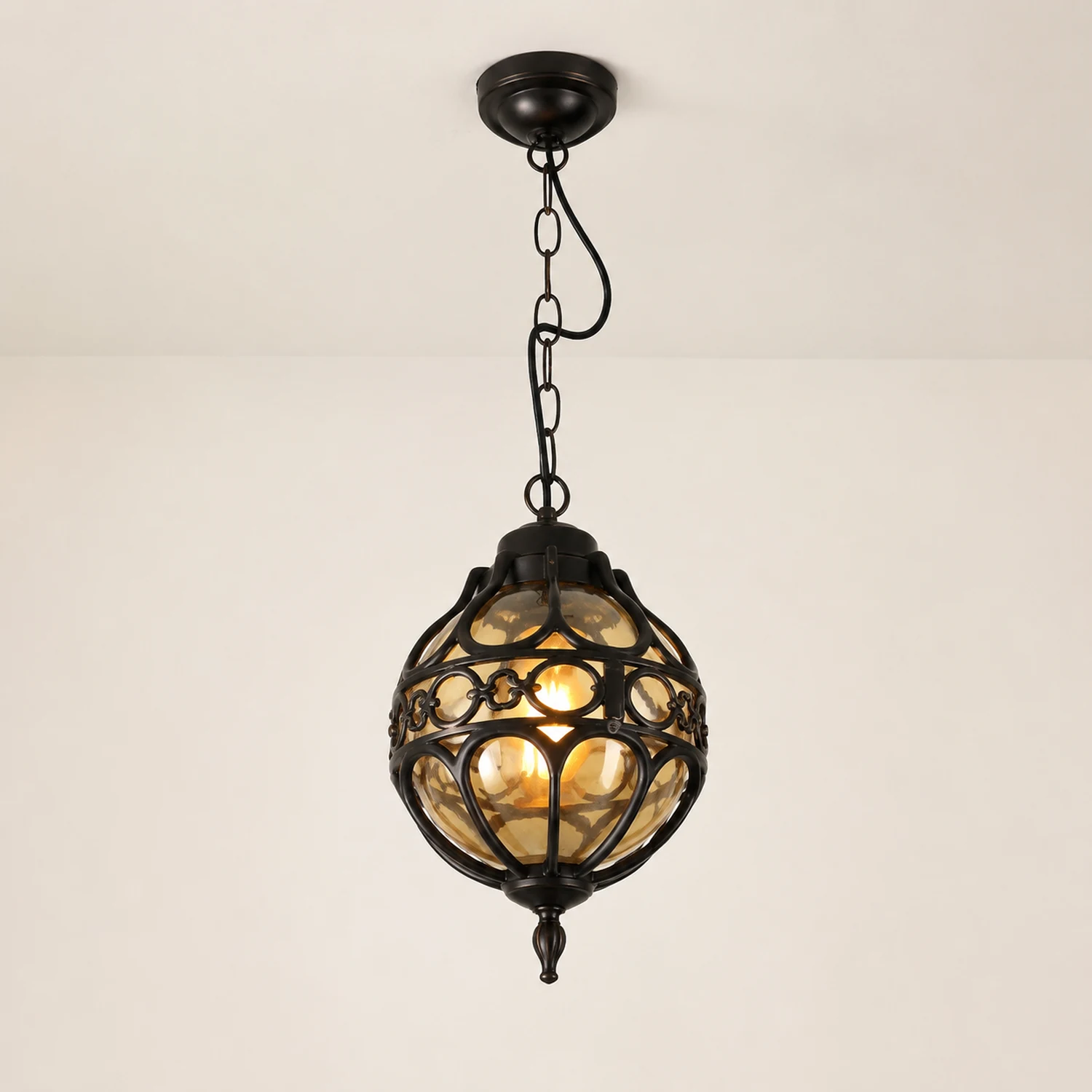 Alessio Vintage Pendelleuchte, Schwarz/Bronze, ∅18/23CM - Lumpaz