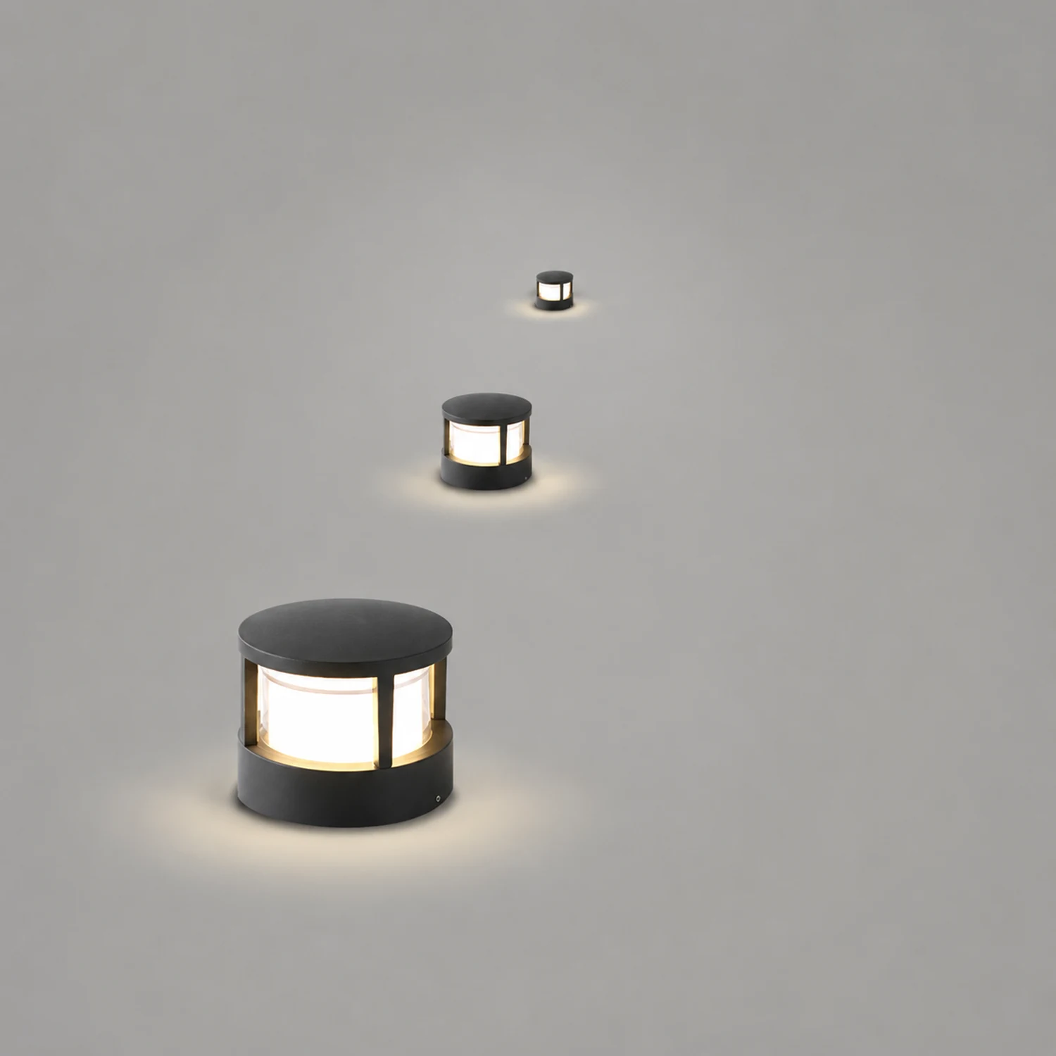 Pena Schwarz & Weiß Außensockelleuchte,  ∅11/16CM - Lumpaz