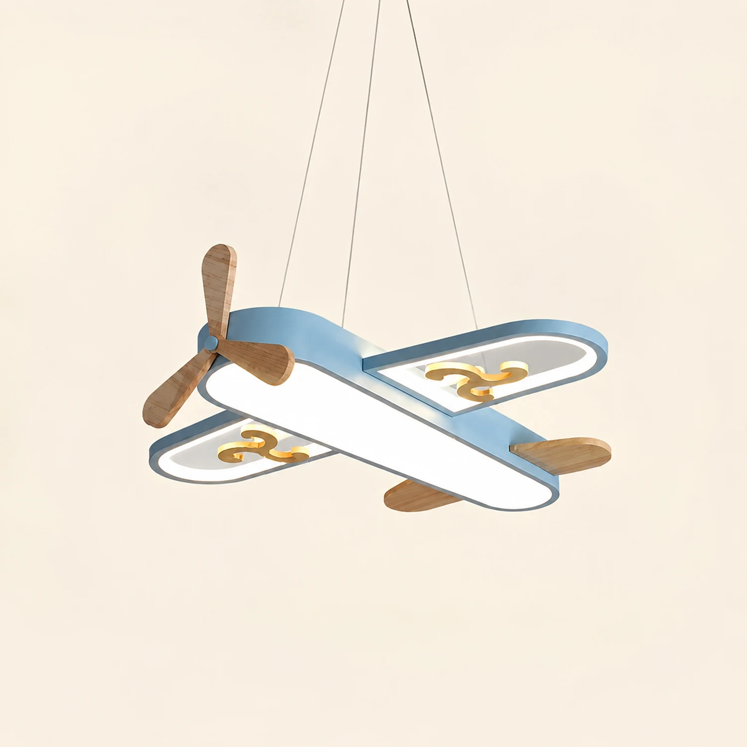 Minori Pendelleuchte Flugzeugform, 2 Farben, 55/67CM Lang - Lumpaz