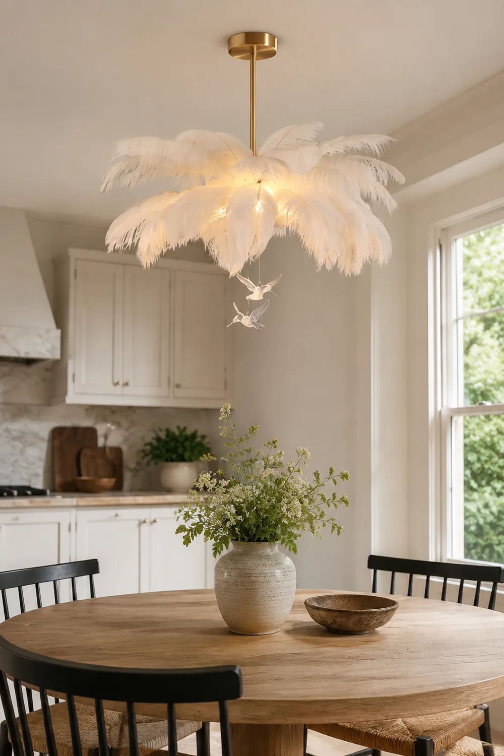 O'Moore  Kronleuchter Straußenfeder Vögel, 2 Stile, ∅56CM/60CM/65CM - Lumpaz