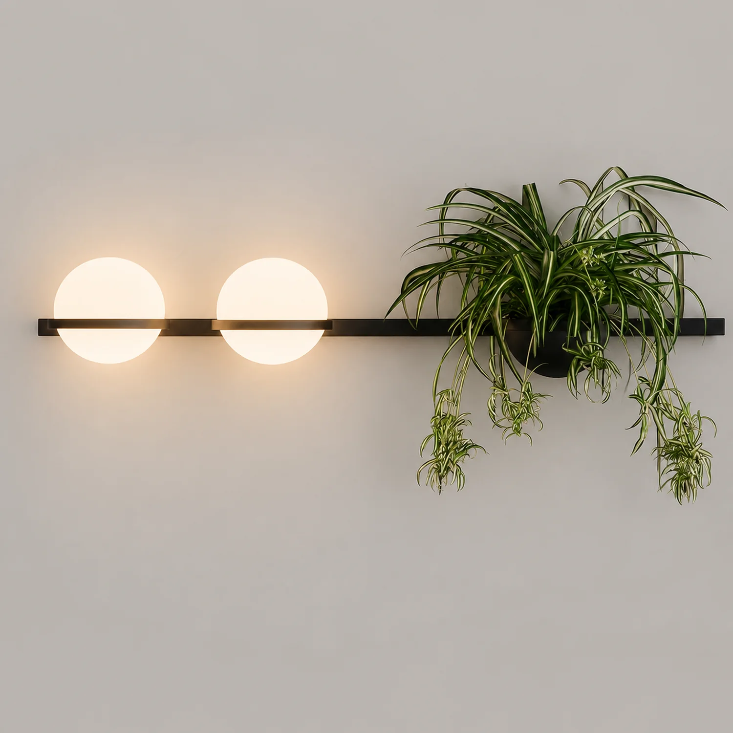 Valentina Außenwandleuchte mit Pflanztopf, Solar, 4 Stile, 55/100/120CM Lang - Lumpaz