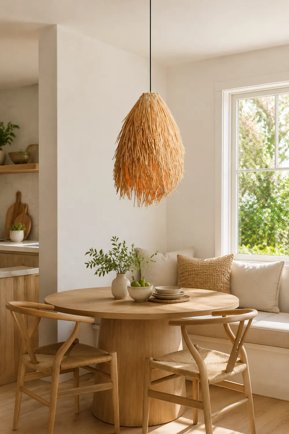 Muto Pendelleuchte Rattan, 35CMx53CM - Lumpaz