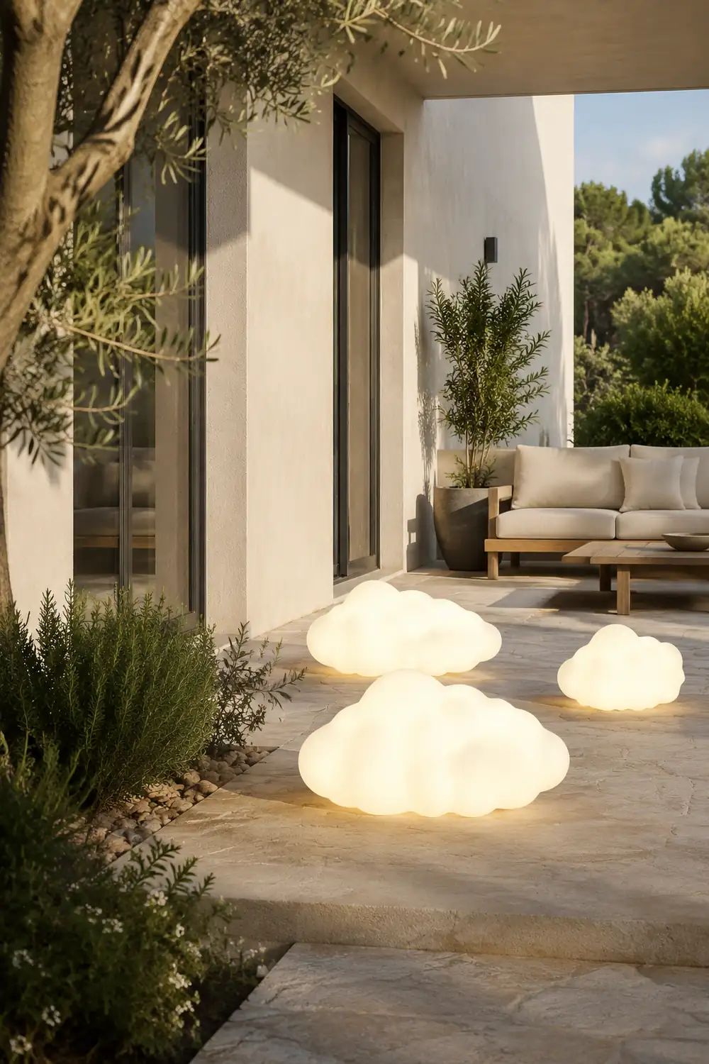Minori Außenleuchte Wolke, Wiederaufladbar, 30CM/55CM/60CM/90CM/120CM/180CM Lang - Lumpaz
