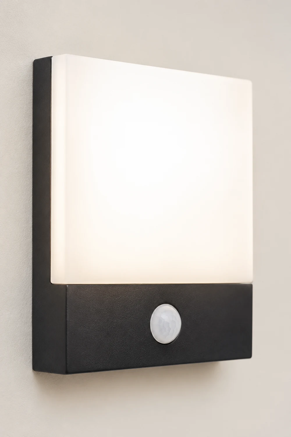 Orr Außenwandleuchte Schwarz & Weiß, Sensor, 20CM Lang - Lumpaz