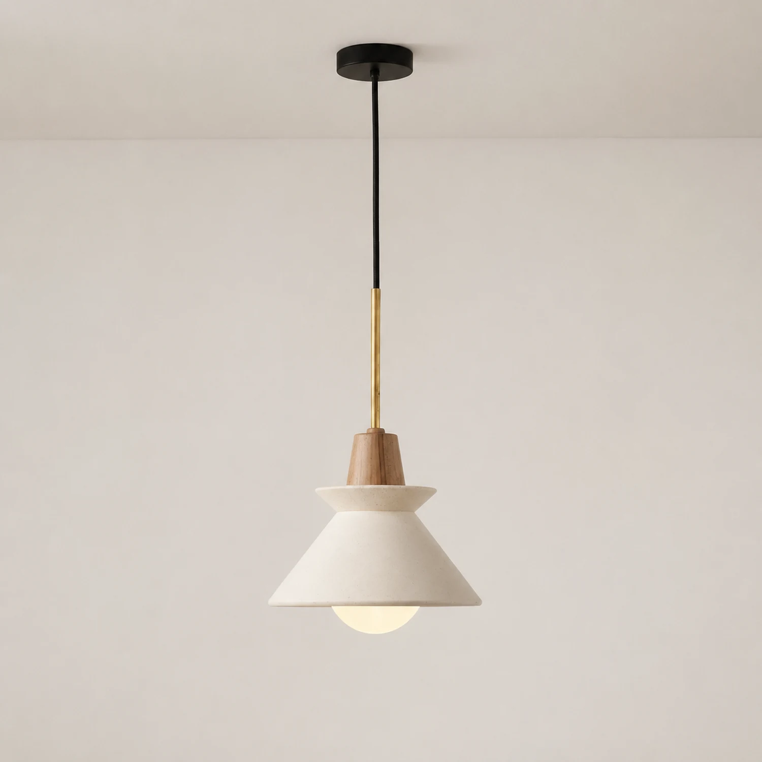 Ozawa MInimalistisch Pendelleuchte Weiß, ∅20/25CM - Lumpaz