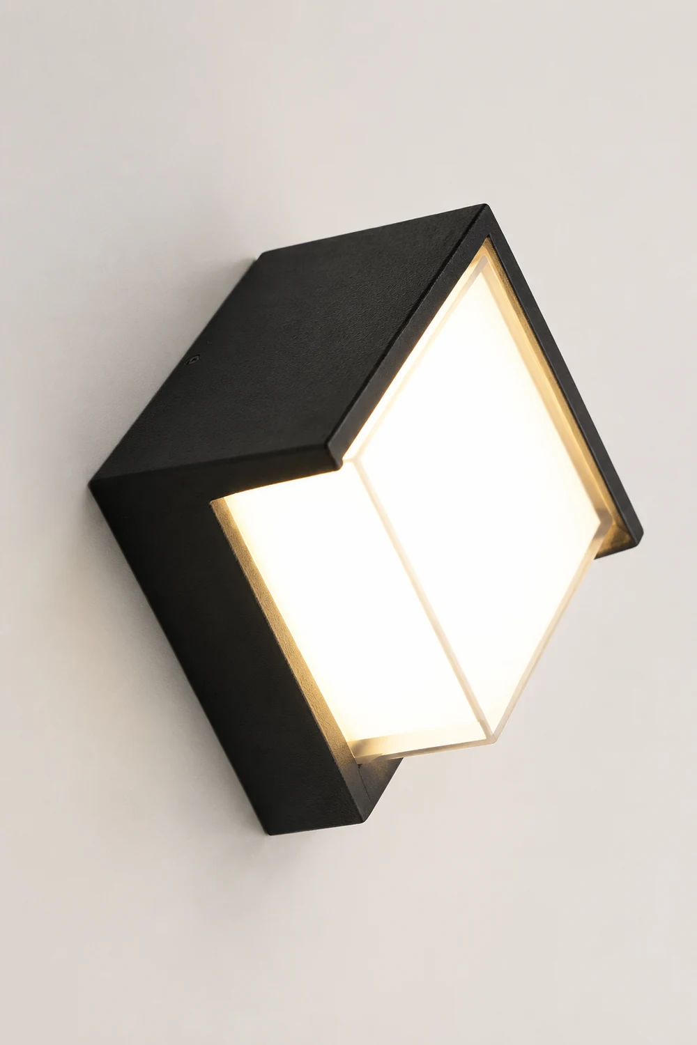 Orr Außenwandleuchte Schwarz & Weiß,  Quadratisch, 16CM - Lumpaz