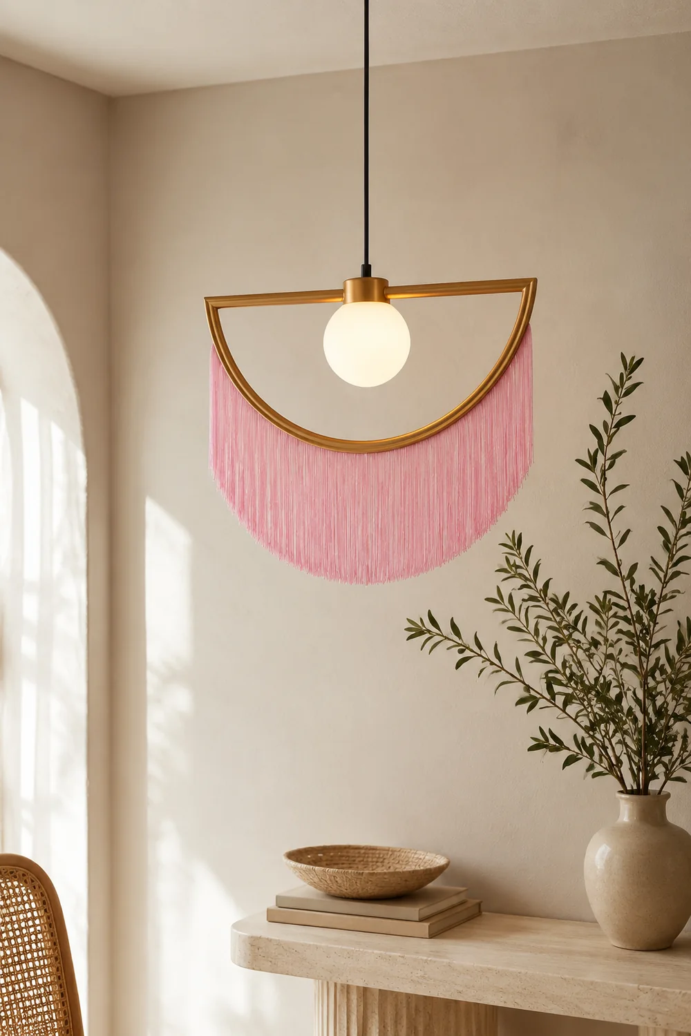 Minori Halbrund Pendelleuchte, 4 Farben, 38/60CM Lang - Lumpaz