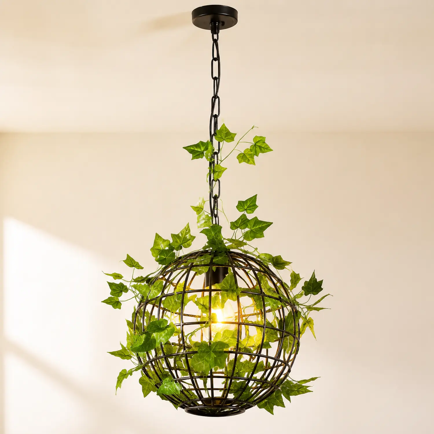Nest Modern Pendelleuchte mit Planzendekor, 3 Farben, ∅30CM - Lumpaz