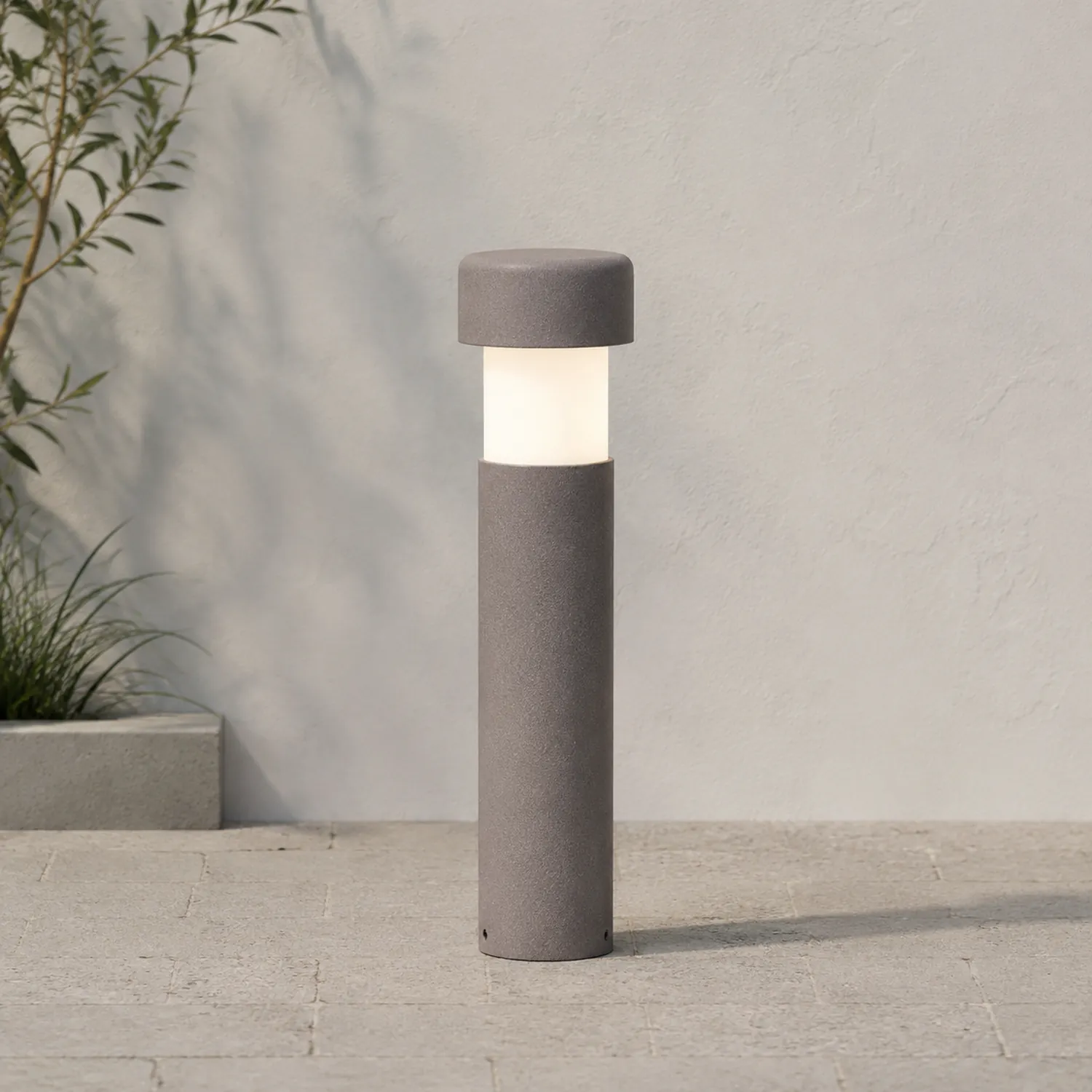 Orr Minimalistisch Außen-Pollerleuchte Grau, ∅15CM - Lumpaz
