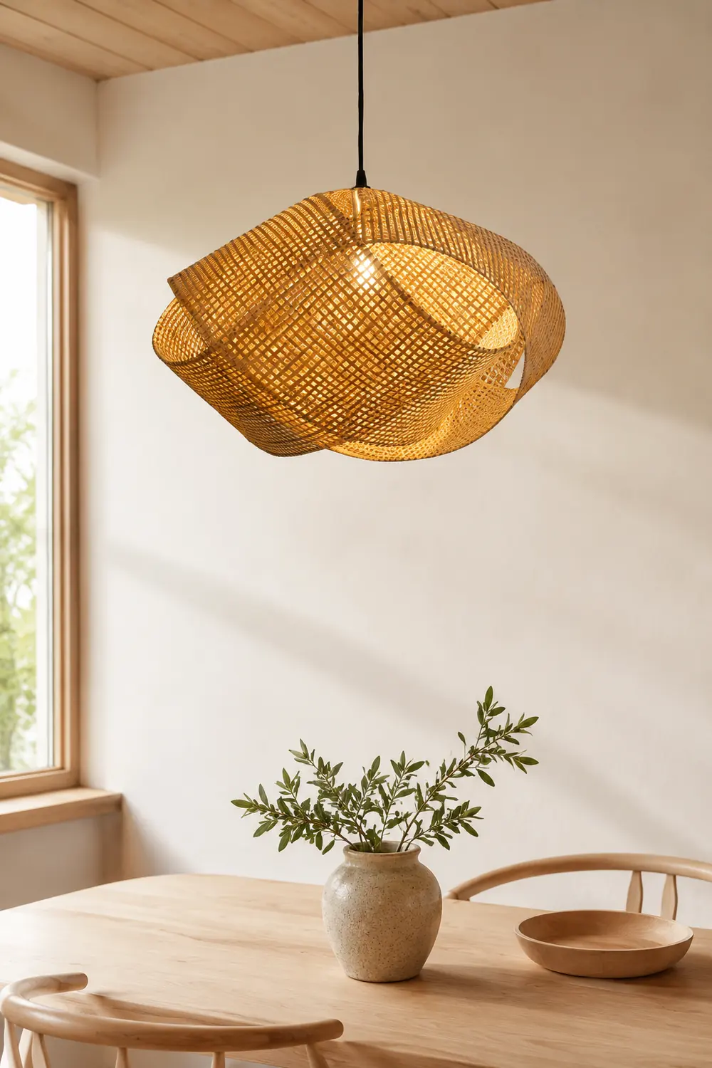 Ritta Pendelleuchte, Verdrehten Form, ∅41/50CM - Lumpaz