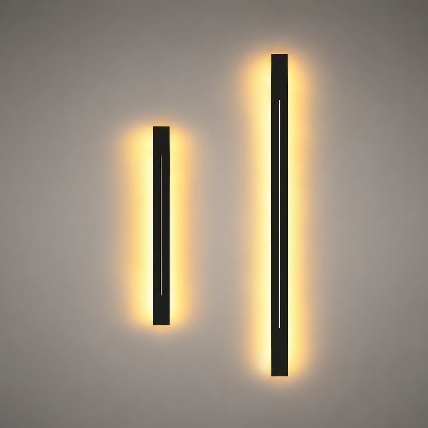 Edge Innenwandleuchte, Schwarz & Gold, 60/80/100/120/150/180/200CM Lang - Lumpaz
