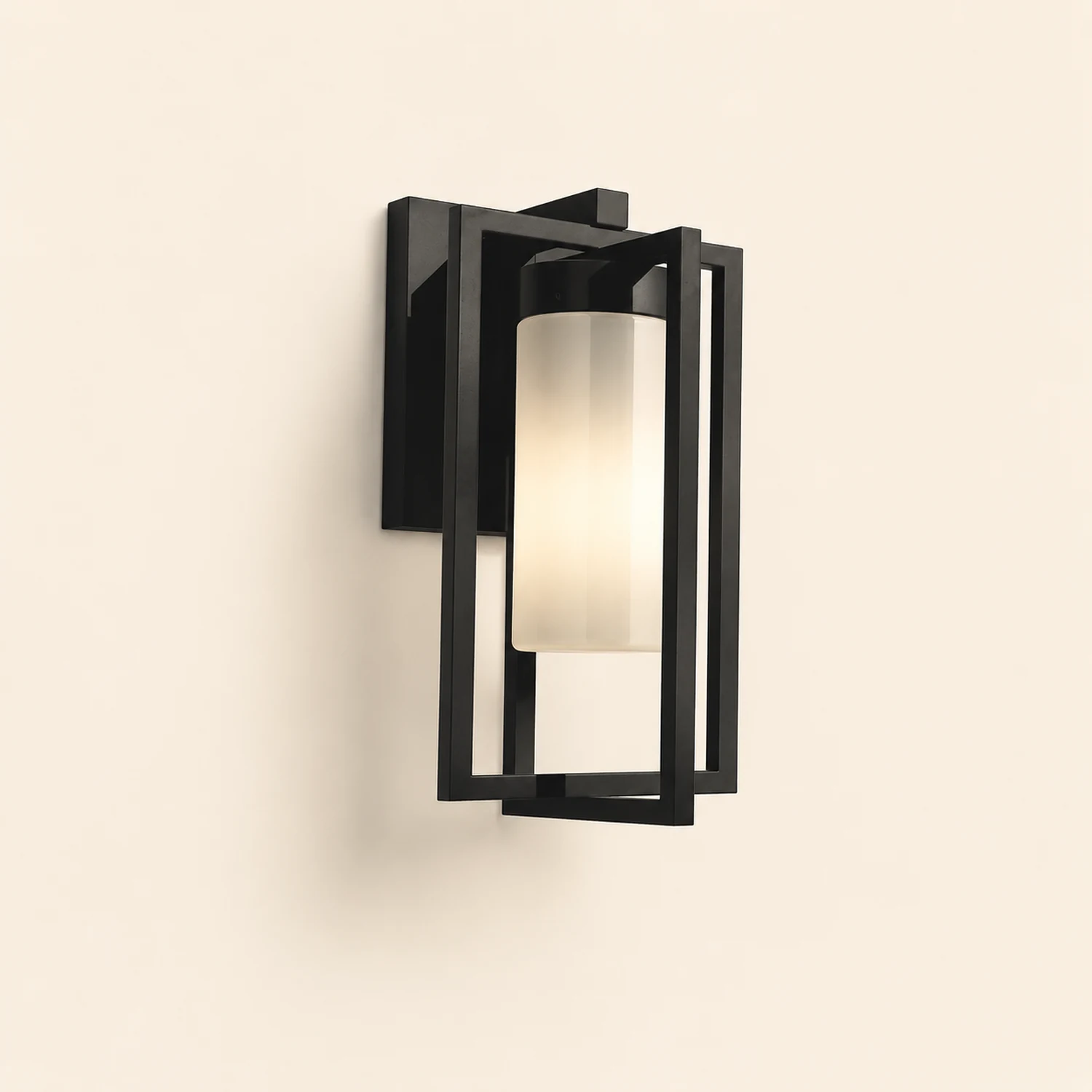 Orr Außenwandleuchte Schwarz, Rechteckig, Metall, 57CM Lang - Lumpaz