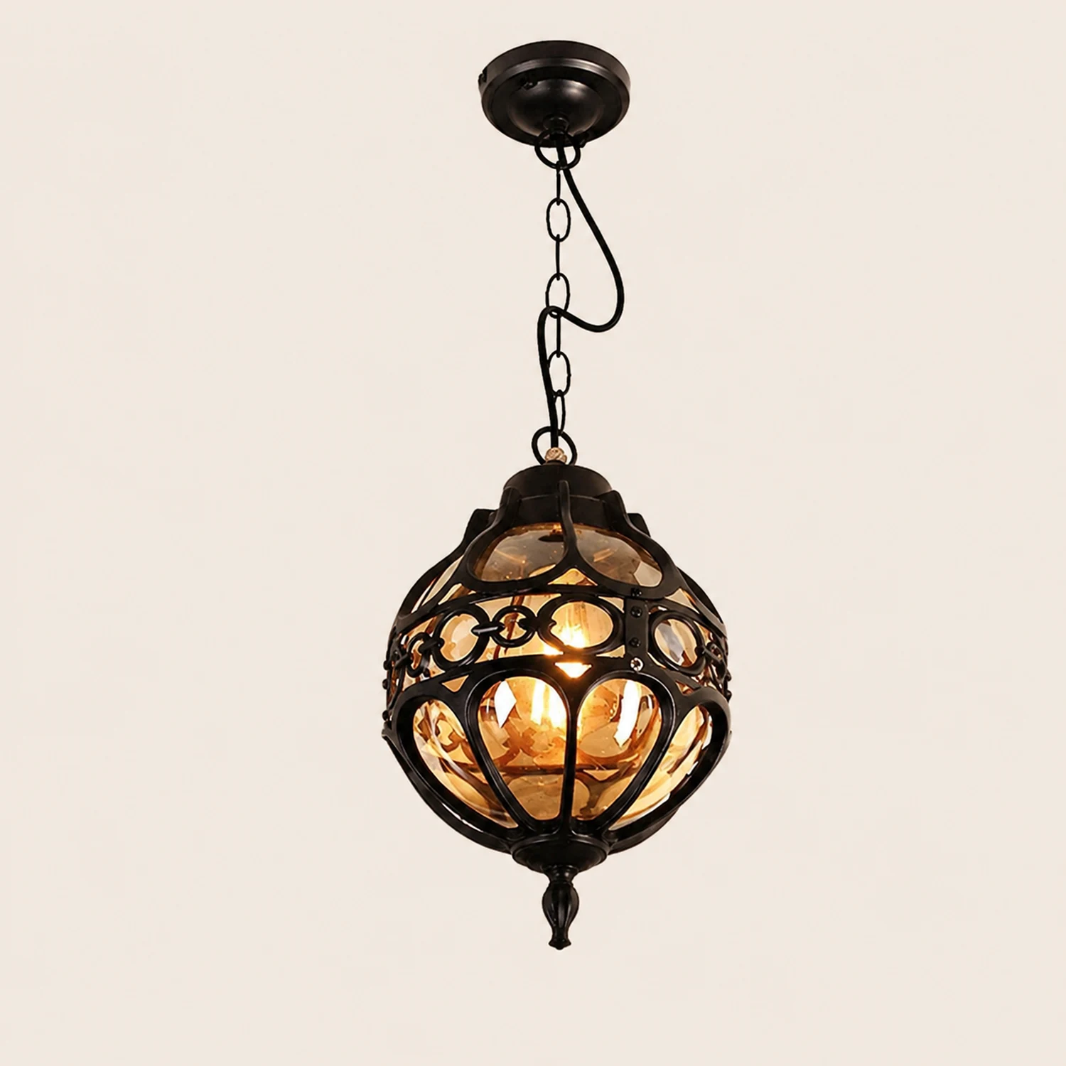 Alessio Vintage Pendelleuchte, Schwarz/Bronze, ∅18/23CM - Lumpaz