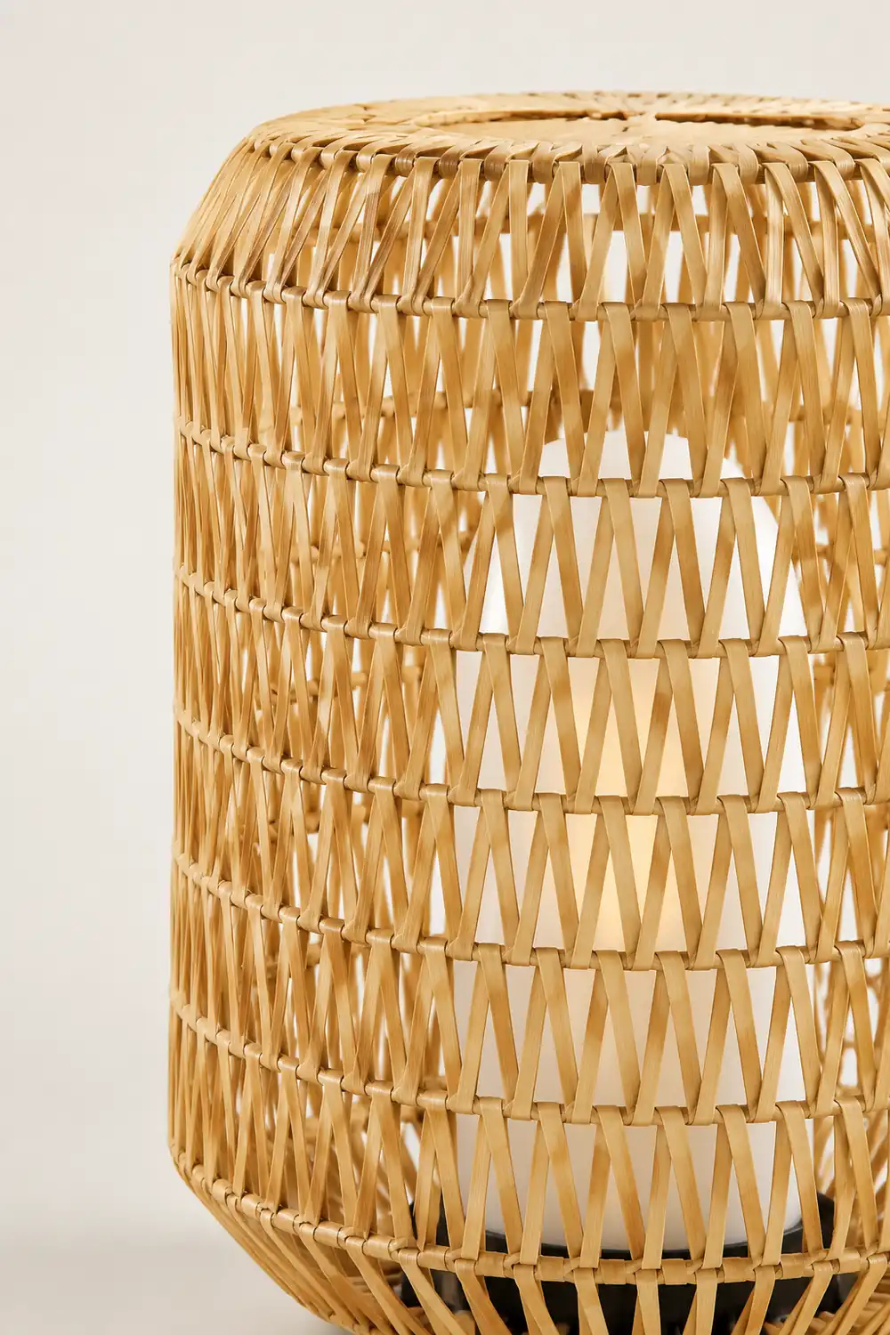 Ritta Außenstehleuchte Bauernhof, Metall & Rattan, ∅28/41/52CM - Lumpaz
