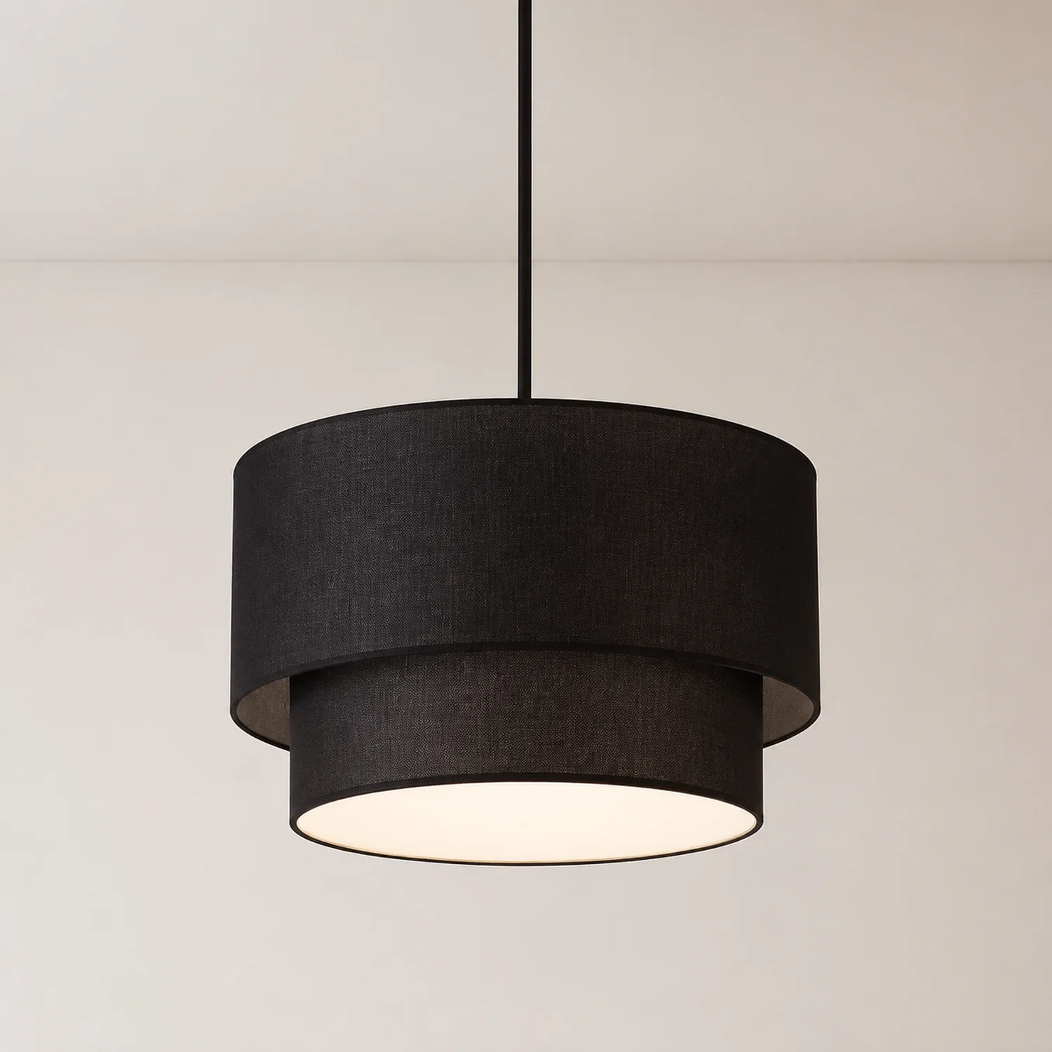 Renée Minimalistisch Pendelleuchte aus Textil, 3 Farben, ∅40CM - Lumpaz