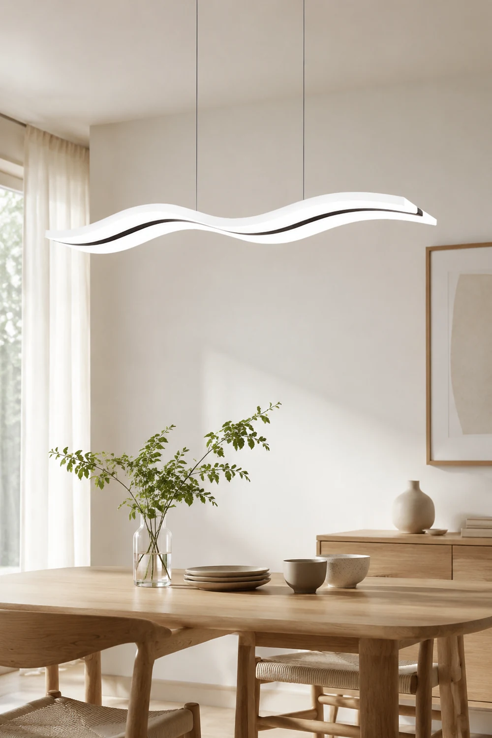 Pendelleuchte Wellenförmig, 98CM Lang - Lumpaz