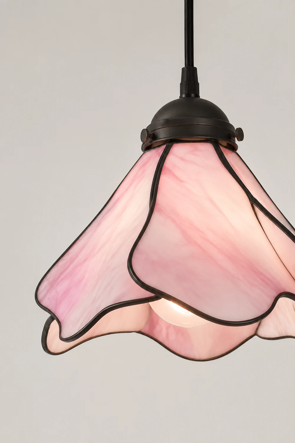 Félicie Pendelleuchte Blumenform aus Glas, 4 Farben, 1/3-flammig - Lumpaz