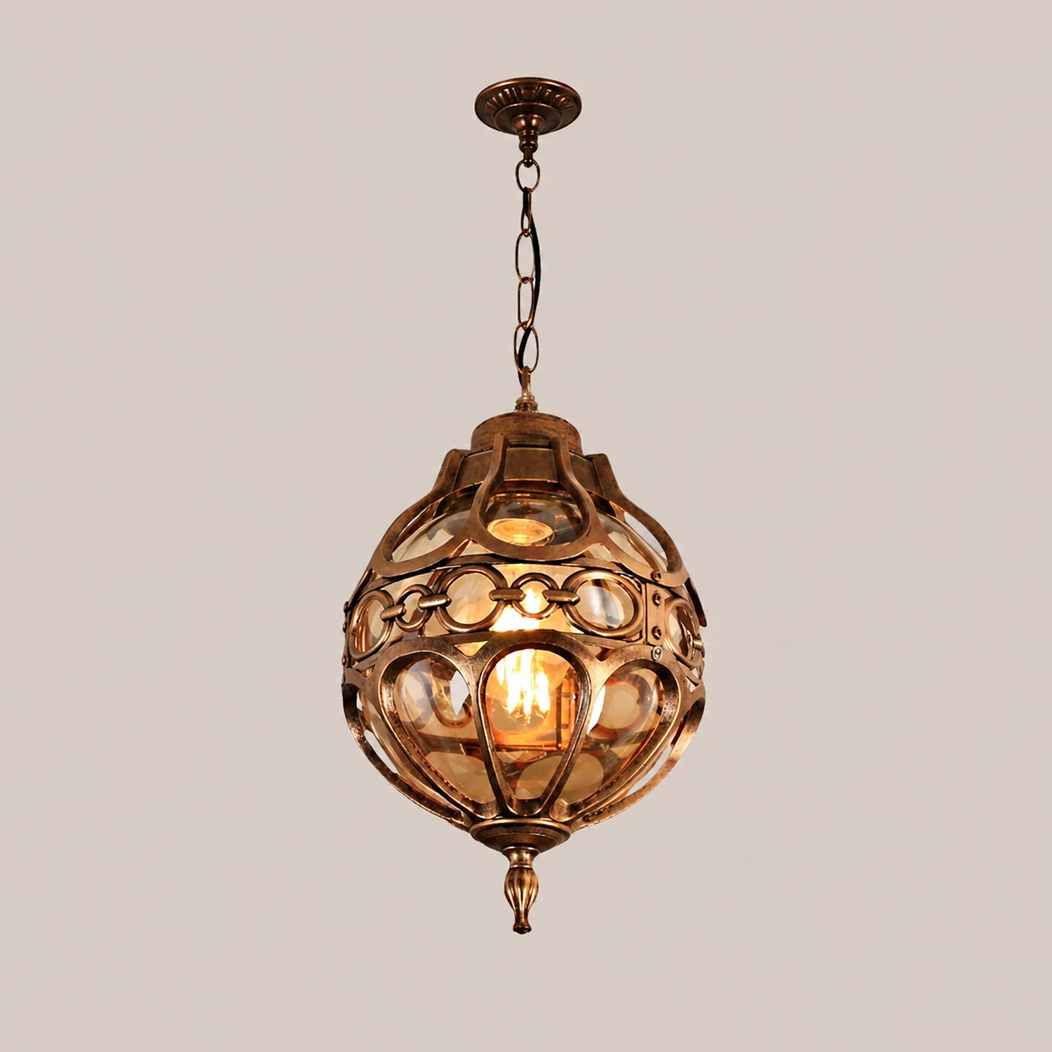 Alessio Vintage Pendelleuchte, Schwarz/Bronze, ∅18/23CM - Lumpaz