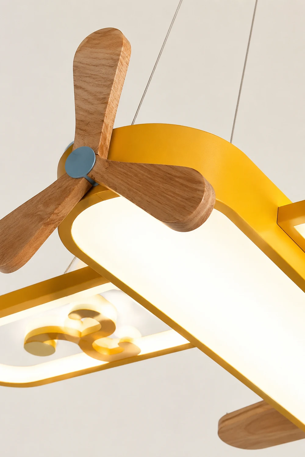 Minori Pendelleuchte Flugzeugform, 2 Farben, 55/67CM Lang - Lumpaz